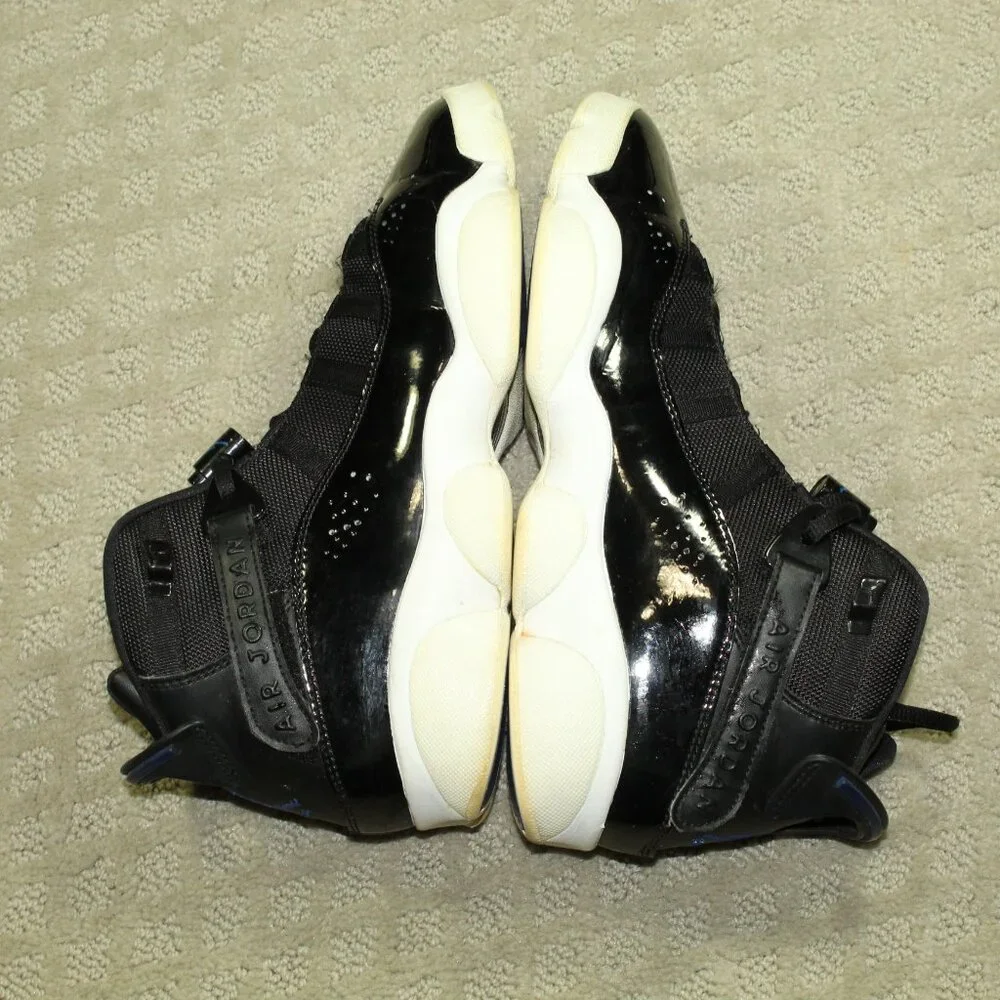 Nike Air Jordan 6 Rings Space Jam Size 9 Black and Blue Athletic Shoes